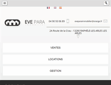 Tablet Screenshot of eveparaimmobilier.fr